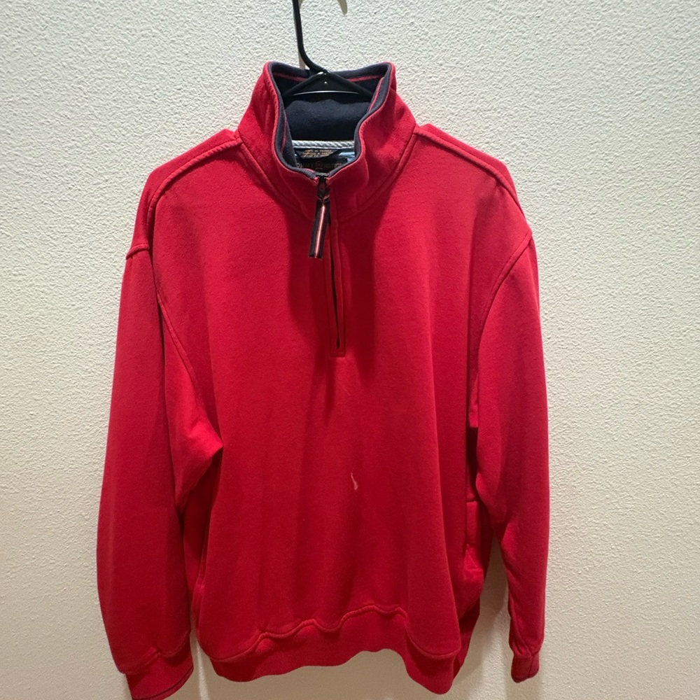 Red quarter zip Men's Sweater